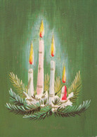 Buon Anno Natale CANDELA Vintage Cartolina CPSM #PBN982.IT - Anno Nuovo