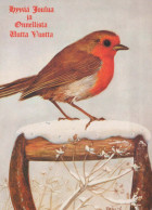 Buon Anno Natale UCCELLO Vintage Cartolina CPSM #PBM608.IT - Anno Nuovo