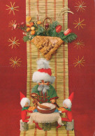 Buon Anno Natale GNOME Vintage Cartolina CPSM #PBL704.IT - Anno Nuovo
