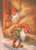 Buon Anno Natale GNOME Vintage Cartolina CPSM #PBL640.IT - New Year