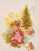 Buon Anno Natale BAMBINO Vintage Cartolina CPSM #PBM283.IT - New Year