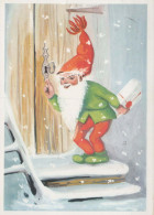 BABBO NATALE Buon Anno Natale Vintage Cartolina CPSM #PBL440.IT - Santa Claus