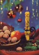 Buon Anno Natale CANDELA Vintage Cartolina CPSM #PBA240.IT - Anno Nuovo