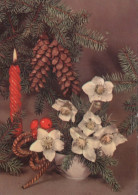 Buon Anno Natale CANDELA Vintage Cartolina CPSM #PBA057.IT - Nouvel An