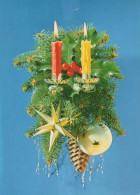 Buon Anno Natale CANDELA Vintage Cartolina CPSM #PAZ301.IT - Nouvel An