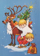 Buon Anno Natale BAMBINO Vintage Cartolina CPSM #PAY902.IT - Nouvel An
