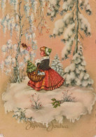 Buon Anno Natale BAMBINO Vintage Cartolina CPSM #PAY256.IT - New Year