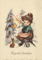 Buon Anno Natale BAMBINO Vintage Cartolina CPSM #PAY193.IT - Nouvel An