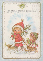 Buon Anno Natale BAMBINO Vintage Cartolina CPSM #PAY778.IT - Nouvel An