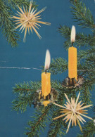 Buon Anno Natale CANDELA Vintage Cartolina CPSM #PAZ241.IT - Nouvel An