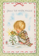 Buon Anno Natale BAMBINO Vintage Cartolina CPSM #PAW811.IT - Neujahr