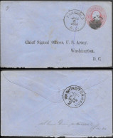USA Freehold NJ War Dept 3c Postal Stationery Cover 1884 - Lettres & Documents