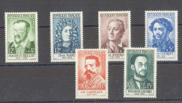 Yvert 1166 à 1171 - Célébrités Françaises - Série De 6 Timbres Neufs Sans Traces De Charnières - Unused Stamps
