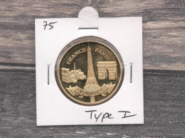 Médaille Souvenirs&Patrimoine : Les 3 Monuments - Type 1  (couleur Or) - Andere & Zonder Classificatie