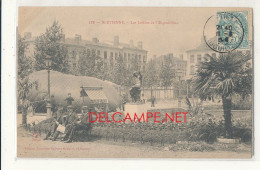 42 // SAINT ETIENNE Jardins De L'exposition - Gonflement D'un Ballon Le 26 Mai 1904 Place Carnot - Saint Etienne