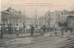 42 // SAINT ETIENNE   Esposition Internationale 1904 - Arrivée Sur Les Fhantiers D'une Tole De Blindage - Saint Etienne