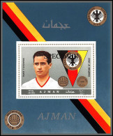 Ajman - 4759 N°367 A Tilkowski German Football Soccer Deluxe Miniature Sheet Bloc Overprint Specimen - Clubs Mythiques