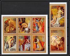 Ajman - 4755b N°835/842 B Degas Tableau (Painting) Neuf ** MNH Non Dentelé Imperf - Desnudos