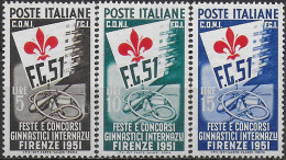 1951 Italia Concorsi Ginnici MNH Sassone N. 661/63 - 1946-60: Ungebraucht