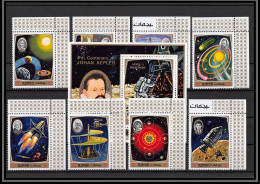Ajman - 4743 N°991/998 Bloc 297 A Espace Space Research 1971 Copernicus Kepler Galilei Newton Da Vinci Neuf ** MNH - Asien