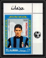 Ajman - 4687c/ N°304 A Domenghini Inter Milan Neuf ** MNH Football Soccer Surcharge Specimen Overprint  - Famous Clubs