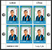 Ajman - 4686/ N°306 A Mario Corso Inter Milan Neuf ** MNH Football Soccer Surcharge Specimen Overprint Both Sides - Equipos Famosos