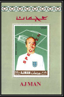 Ajman - 4673/ N°312 Bobby Charlton Neuf ** MNH Football Soccer Surcharge Specimen Overprint Deluxe Minisheet 1968 - Unused Stamps