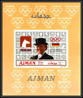 Ajman - 4665b N°453 B Dressage Jeux Olympiques Olympic Games Mexico 68 Deluxe Sheet Neuf ** MNH Non Dentelé Imperf - Verano 1968: México