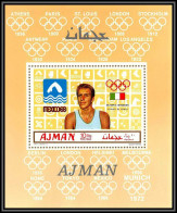 Ajman - 4665/ N°450 Dibiasi Swimming Jeux Olympiques (olympic Games) Mexico 1968 Deluxe Miniature Sheet Neuf ** MNH - Verano 1968: México