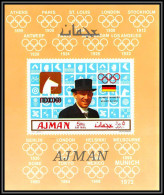 Ajman - 4665 N°452 B Klimke Dressage Jeux Olympiques Olympic Games Mexico 68 Deluxe Sheet Neuf ** MNH Non Dentelé Imperr - Reitsport