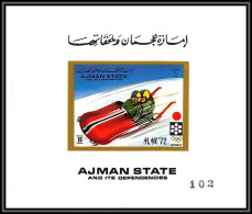 Ajman - 4654/ N°1231 2 Man Bon Jeux Olympiques (olympic Games) Sapporo 1972 - 1971 Deluxe Miniature Sheet Neuf ** MNH - Hiver