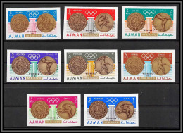 Ajman - 4640b/ N°341/348 B Mexico 1968 Jeux Olympiques (olympic Games) Gold Medalists Neuf ** MNH Non Dentelé Imperf  - Sommer 1968: Mexico