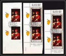 Ajman - 4608/ N°422 A/B Raphal Joanna Of Aragon Tableau Italian Painting Printing Proof Used Oblitéré IMPERF/PERF - Andere & Zonder Classificatie