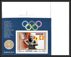 Ajman - 4587/ Bloc N° 98 B Boxe Jeux Olympiques (olympic Games) Mexico Printing Proof Neuf ** MNH Non Dentelé Imperf - Ajman