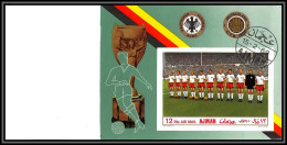 Ajman - 4582/ N°368 B German National Football Soccer Team 1969 Printing Proof Used Oblitéré Non Dentelé Imperf - 1970 – Mexico