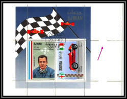Ajman - 4573/ Bloc N°94 Wimille France Alpha Romeo Motor Racing Voiture (Cars) Printing Error Proof Used Oblitéré - Cars