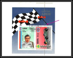 Ajman - 4566 Bloc N°93 Jim Clark Great Britain Lotus Ford Motor Racing Voiture Cars Printing Error Proof Used Oblitéré - Ajman