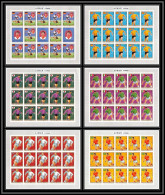 Ajman - 4642 N°525/530 B World Football Cup 1970 Mexico Soccer ** MNH Beckenbauer Feuille Sheets Non Dentelé Imperf - 1970 – Mexico