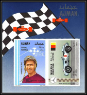 Ajman - 4551 N°97 B Deluxe Miniature Sheet Motor Racing Voiture Cars Fangio Mercedes Benz Neuf ** MNH Non Dentelé Imperf - Automobilismo