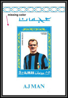 Ajman - 4537h N°303 B Mazzola Inter De Milan Football Calcio Soccer Neuf ** MNH Non Dentelé Imperf Color Missing Error  - Ajman