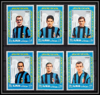 Ajman - 4535/ N°303/308 A Inter De Milan Football Players Calcio Soccer Suarez Mazzola Corso Facchetti Neuf ** MNH  - Beroemde Teams