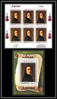 Ajman - 4538b/ N°427 B Music Composer Musique Franz Liszt Hungary Non Dentelé Imperf Neuf ** MNH Feuille Sheet + Deluxe  - Ajman