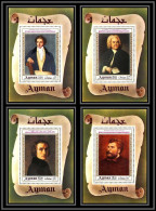Ajman - 4540/ N°425/428 Music Composers Musique Bellini Liszt Bach Bizet Neuf ** MNH Deluxe Miniature Sheet - Ajman