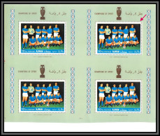 Ajman - 4533g/ Bloc N°56 A Italy'football Team Italia Italy Football Soccer ** MNH +essais Proof Feuille Complete Sheet - Unused Stamps