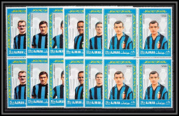 Ajman - 4534 N°303/308 A Inter De Milan Football Players Calcio Soccer Suarez Mazzola Corso Facchetti Neuf ** MNH Bloc 4 - Ajman