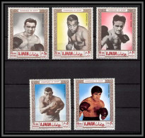 Ajman - 4521/ N°382/386 A Boxe Boxing Neuf ** MNH Cerdan - Carnera - Schmeling - Robinson - Nino Benvenuti - Boksen