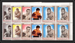 Ajman - 4521d/ N°382/386 A Boxe Boxing 1969 Neuf ** MNH Cerdan Carnera Schmeling Robinson Nino Benvenuti Bloc 4 - Boxen