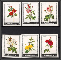 Ajman - 4508a/ N° 405/410 B Roses Flowers Fleurs Neuf ** MNH Non Dentelé Imperf - Roses