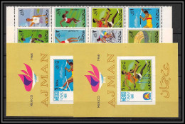 Ajman - 4509/ N°247/257 A + Blocs N°33/34 A MEXICO 1968 Jeux Olympiques (olympic Games) Neuf ** MNH - Ete 1968: Mexico