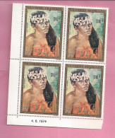 POLYNESIE FRANCAISE POSTE AERIENNE LOT  DE 4 TIMBRES 80FR  Neuf  Avec Coin Date 4 6 1974 - Ongebruikt